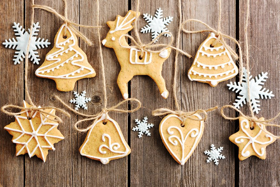 Cookies natalinos são uma ótima ideia de sobremesa e decoração