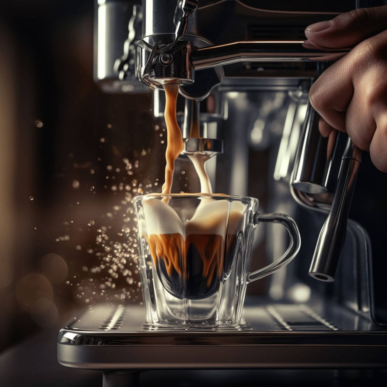 barista fazendo uma xicara de cafe 