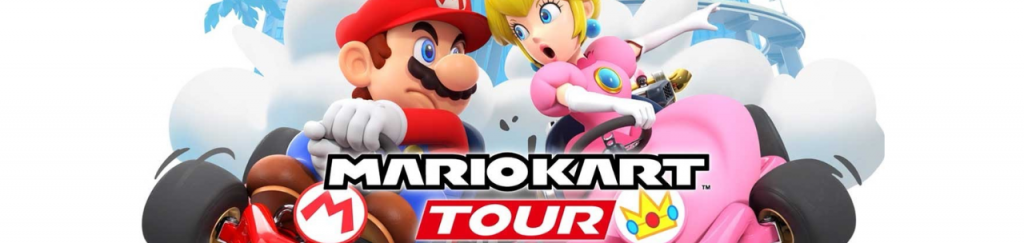 Modelo de Bullets para Simplifica (1) Mario e Peach competindo no Mario Kart Tour