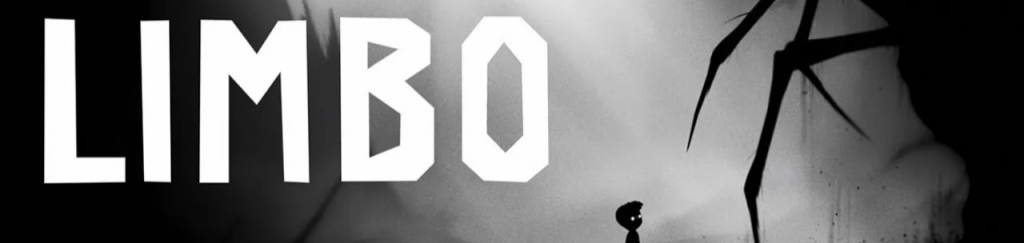 Modelo de Bullets para Simplifica (4) Cena do jogo Limbo com silhuetas em preto e branco