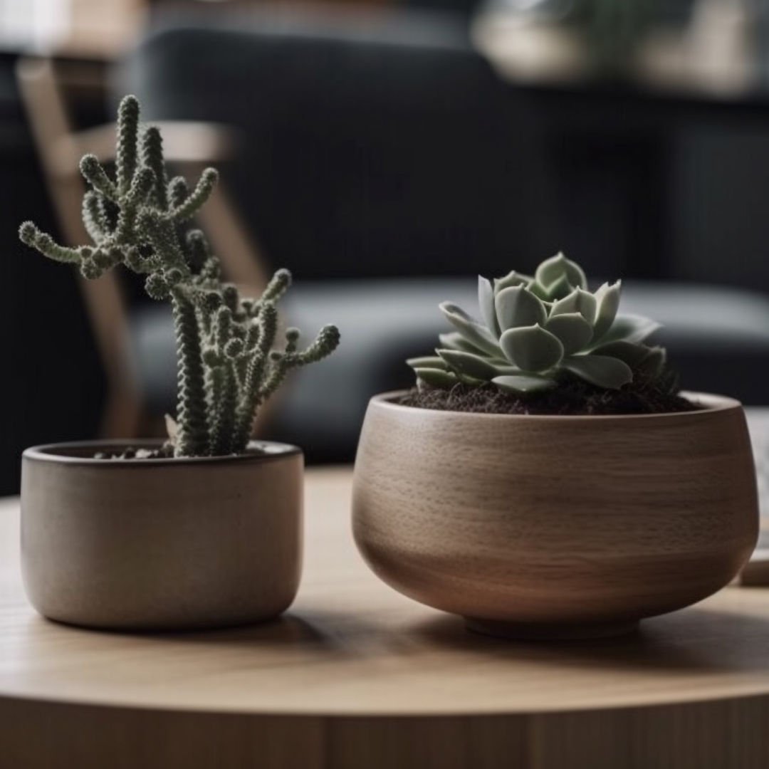 modern elegance potted plant adds fresh design
