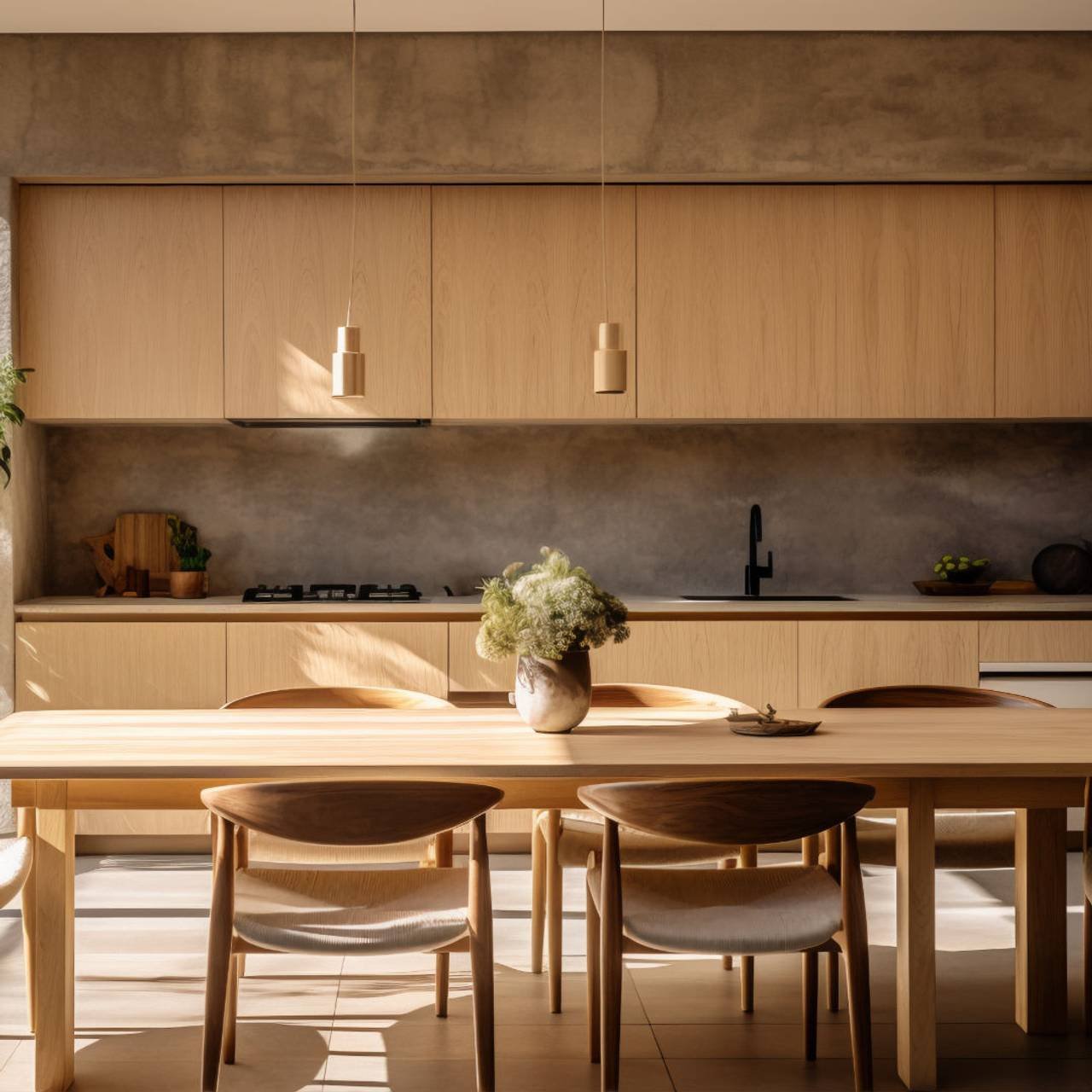 cozinha moderna com decoracao interior e mobiliario contemporaneo
