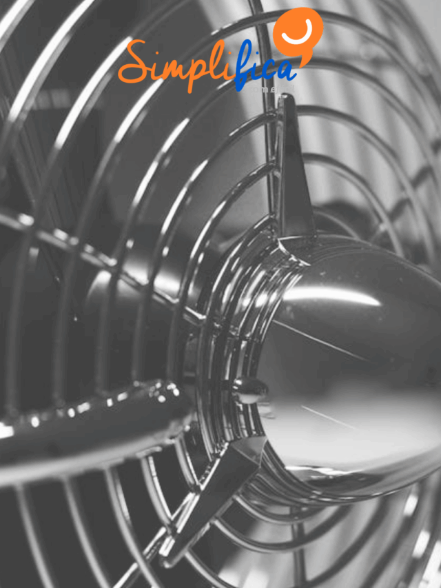 Ventilador com logo da Simplifica em destaque