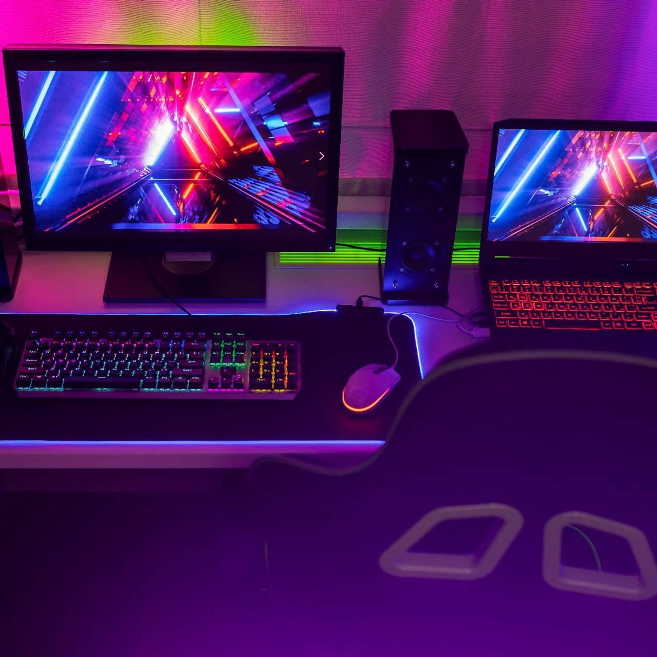 high angle gaming setup indoors (1) (1)