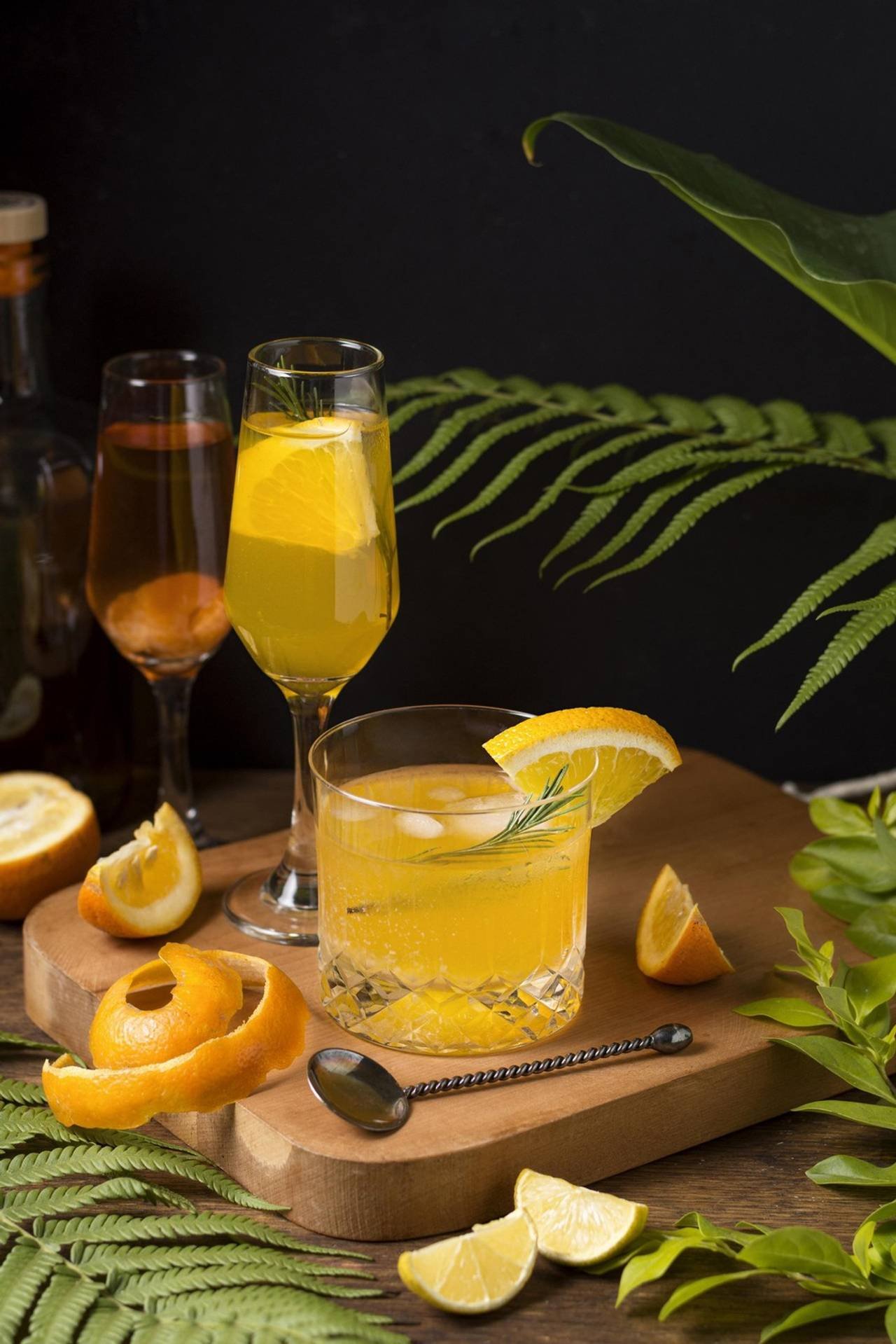 ice cold alcoholic drink ready be served