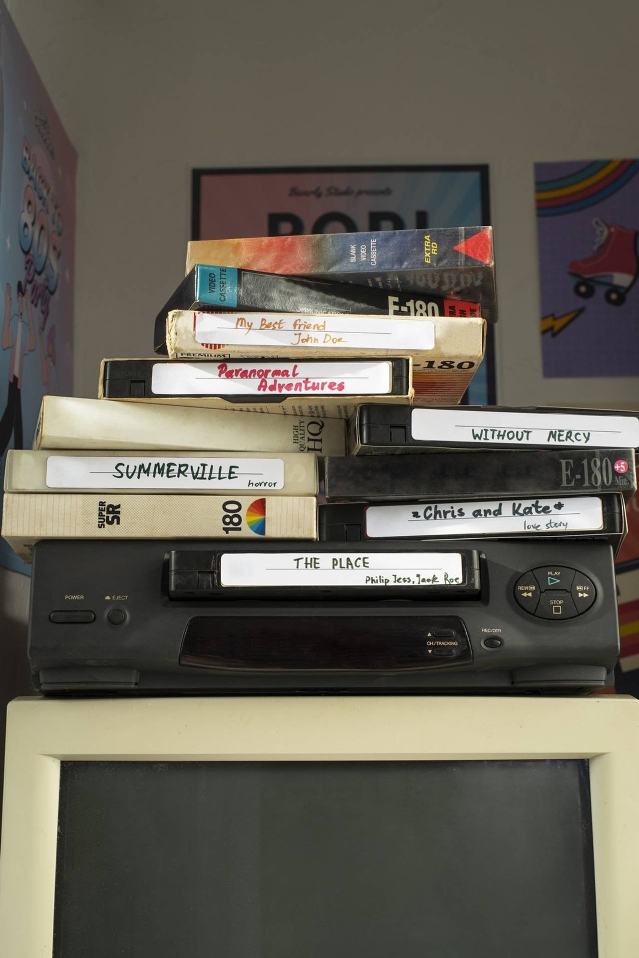 embalagem vhs antiga com tela