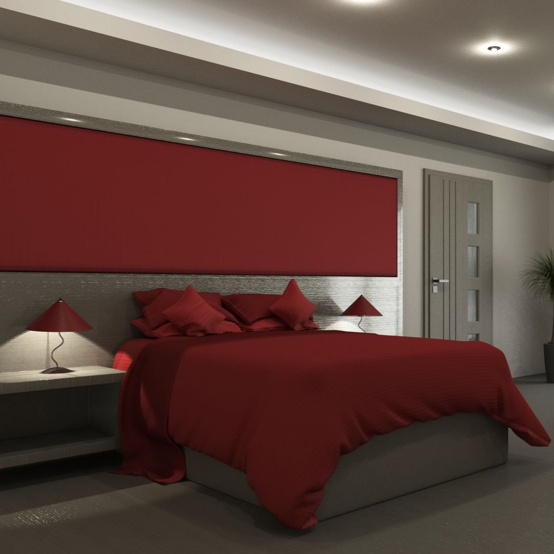 interior do quarto moderno 3d