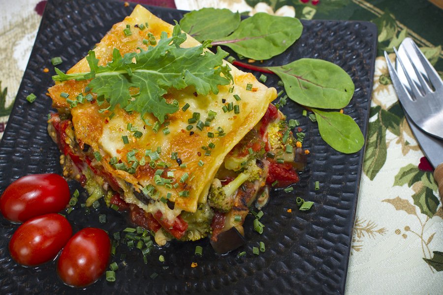 A lasanha vegetariana é uma opção deliciosa e saudável