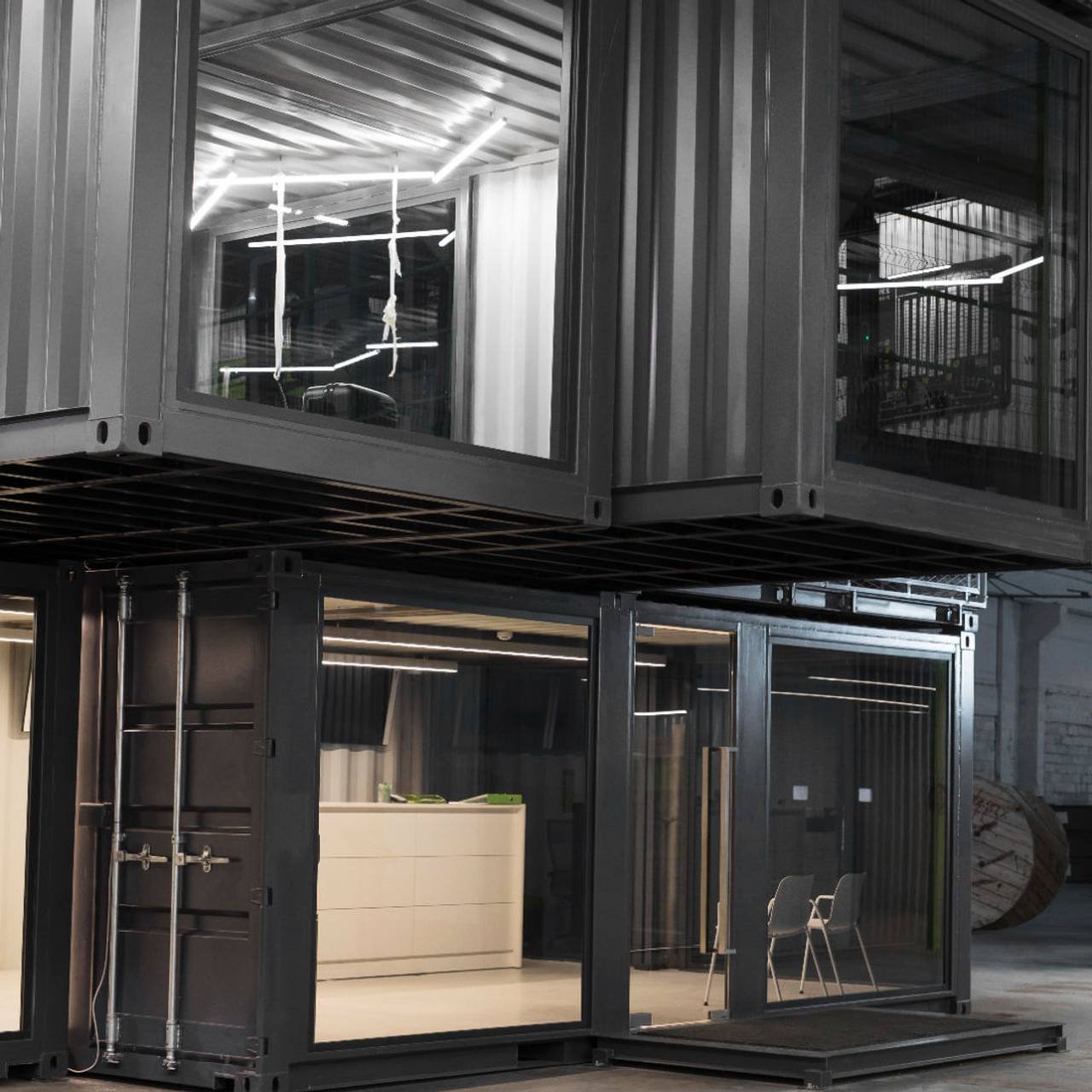 exibição de containers para moradia