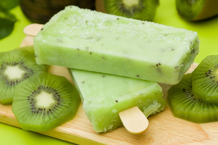 A pelta de kiwi é um sabor exótico e refrescante