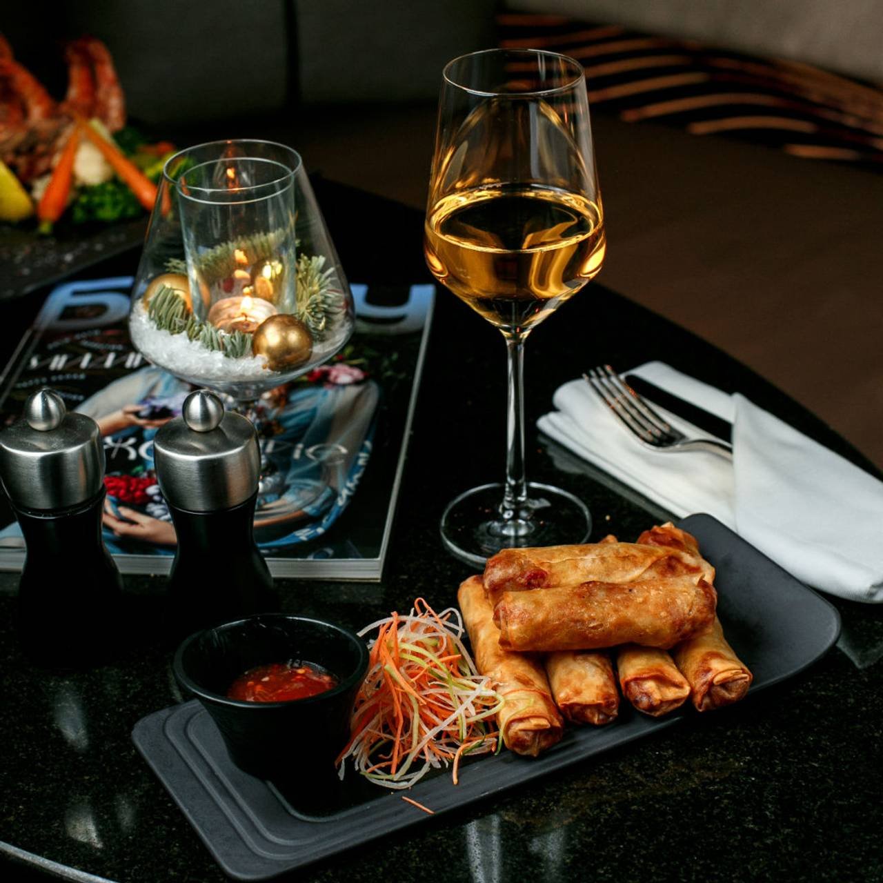 roulets with vegetables white wine 