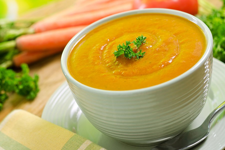 A sopa de legumes é muito nutritiva
